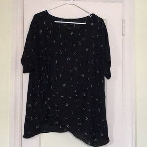 Worthington 2x blouse with side rouche detail